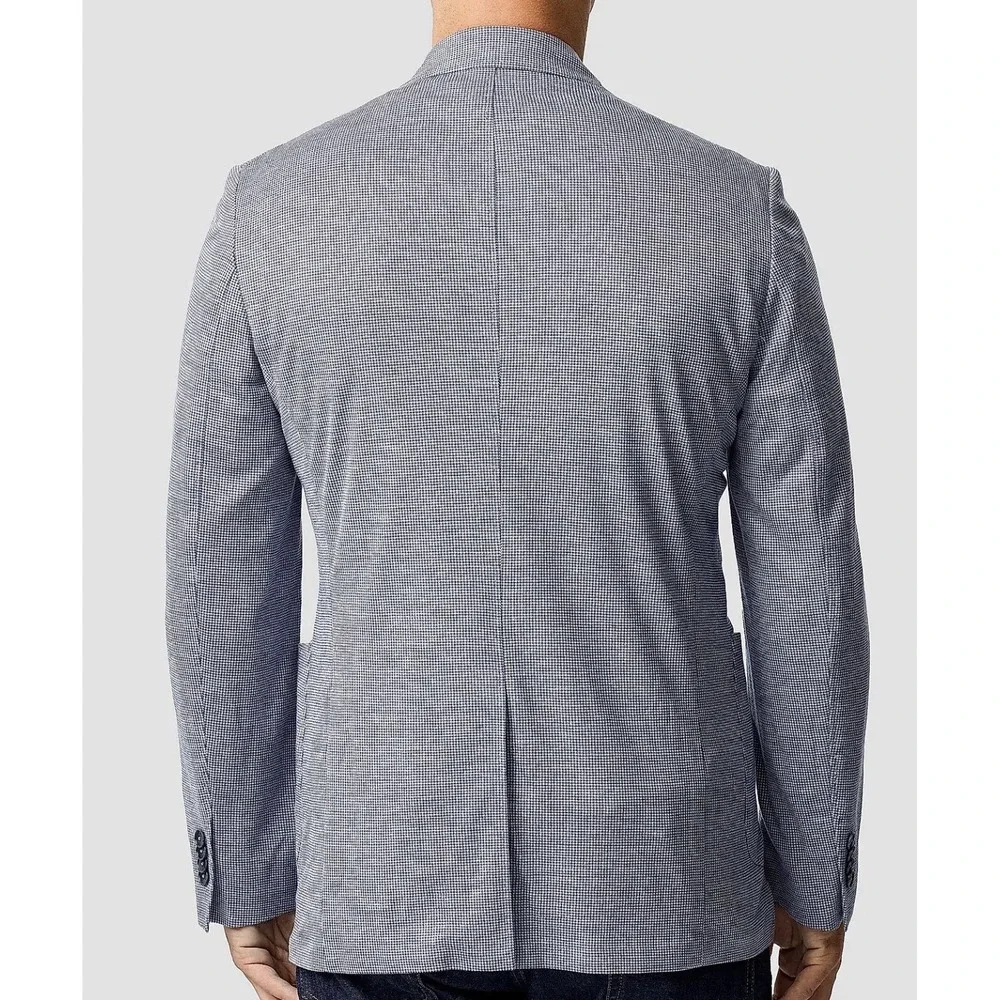 Rodd & Gunn Anchorage Unstructured Sport Coat Men XL Sports Fit Blue Houndstooth
